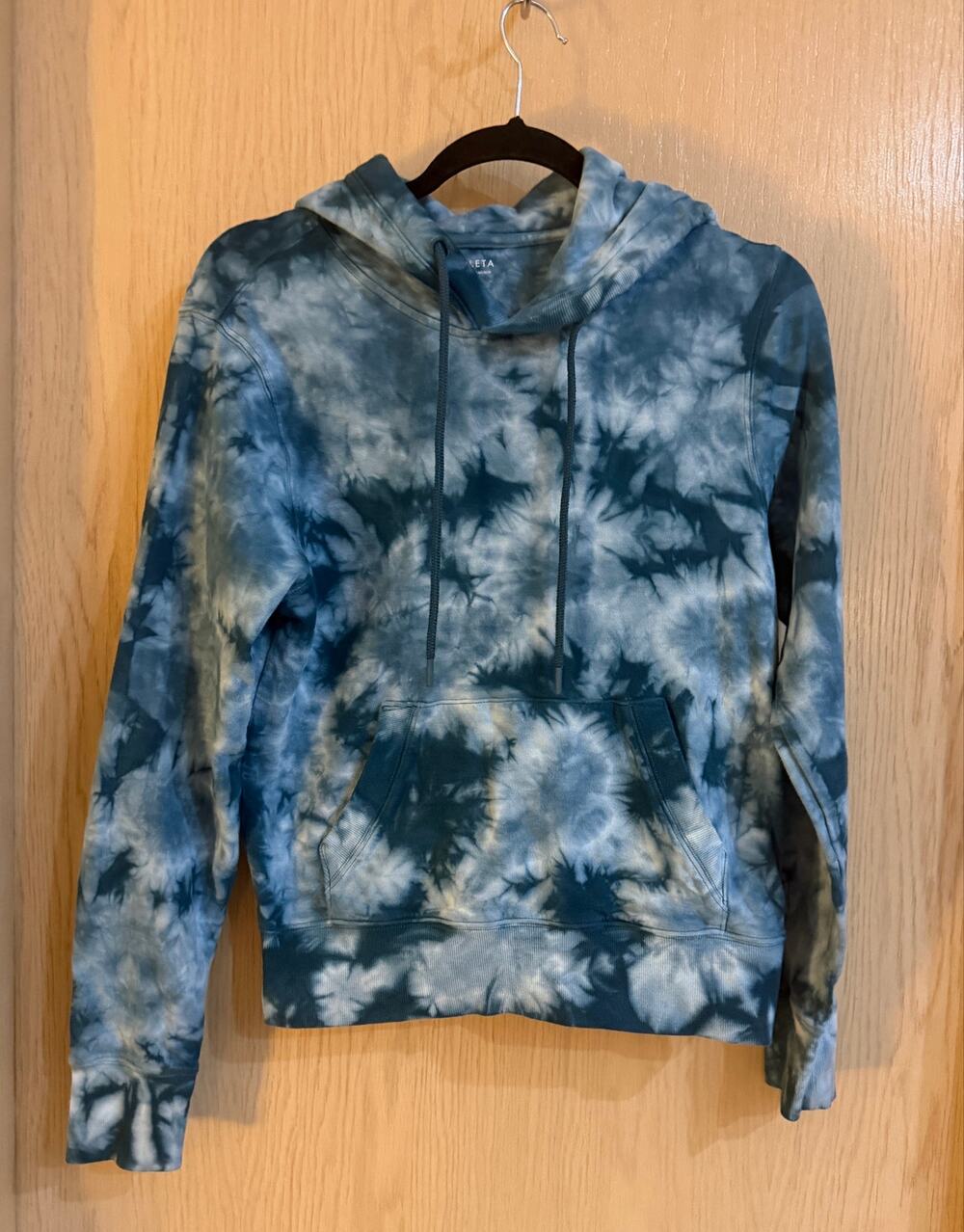 Athleta Sundown Tie Dye Hoodie Dark Surf Teal Size S